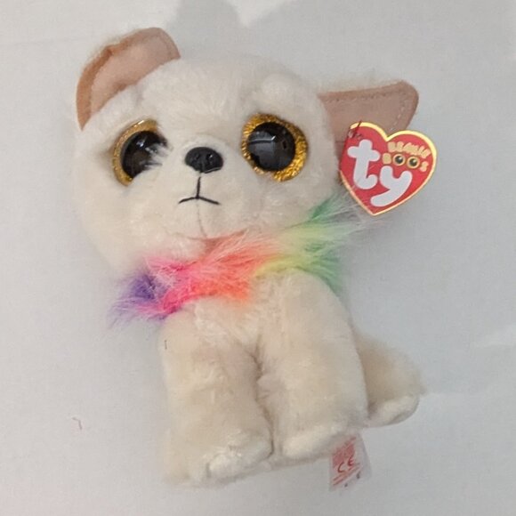 VelveTY Beanie Boos Chewey the Chihuahua Dog - With Ear & Tush Tags - Like New - Picture 1 of 5